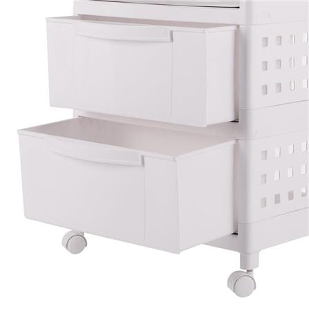 SHELF 3TIERS 2DRAWER 1072-5 WHITE