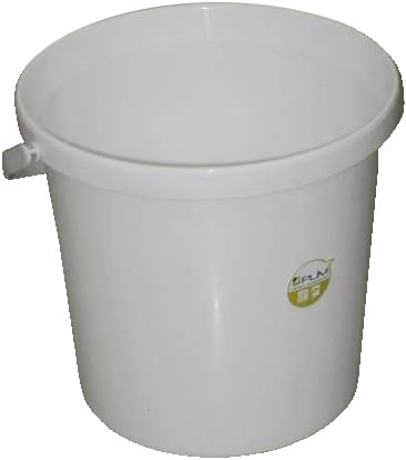 ROUND BUCKET PLIM 17L (4.5GL) WHITE