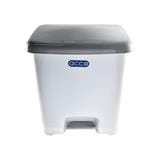 SQUARE DUSTBIN PEDAL ACCO CHIC 30L WHITE/GREY