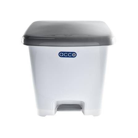 SQUARE DUSTBIN PEDAL ACCO CHIC 30L WHITE/GREY