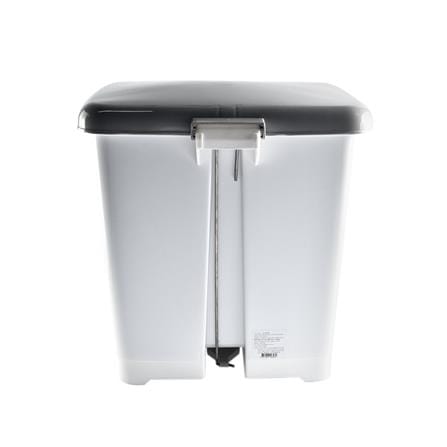 SQUARE DUSTBIN PEDAL ACCO CHIC 30L WHITE/GREY