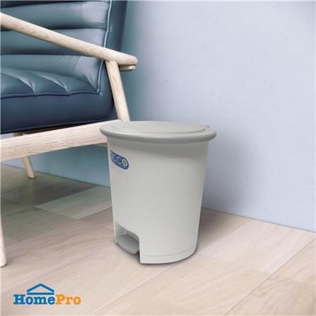 ROUND DUSTBIN PEDAL CLEAN G-663 10L WHITE/GRAY