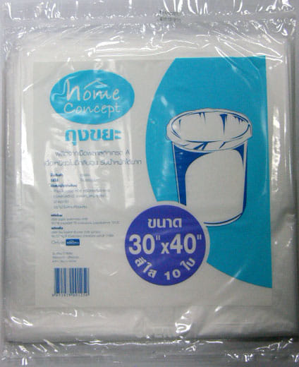 GARBAGE BAGS THIN ACCO 30X40" 10PCS CLEAR