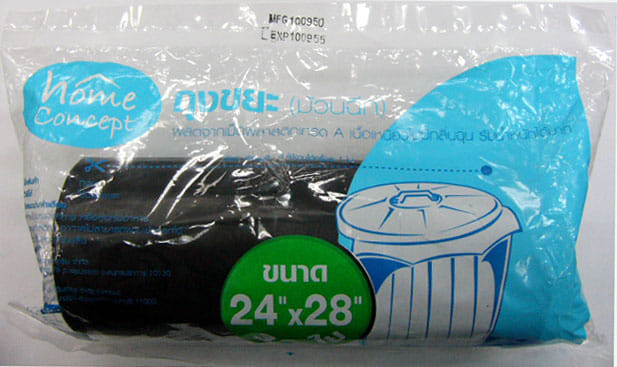 GARBAGE BAGS WITH STAR SEALED BOTTOM ACCO 24X28" 30PCS BLACK