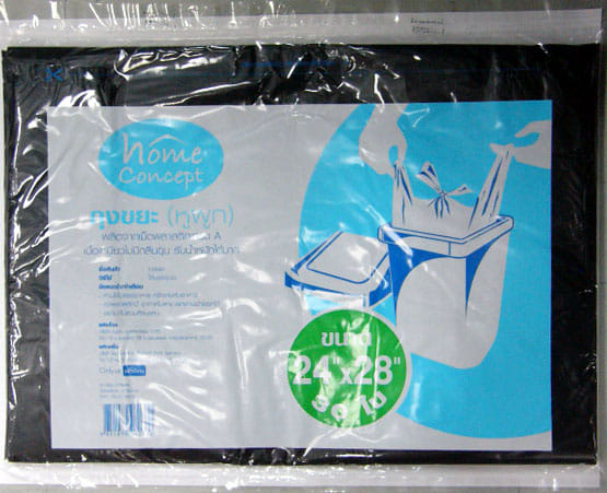 GARBAGE BAGS HANDLE TIE ACCO 24X28" 30PCS BLACK