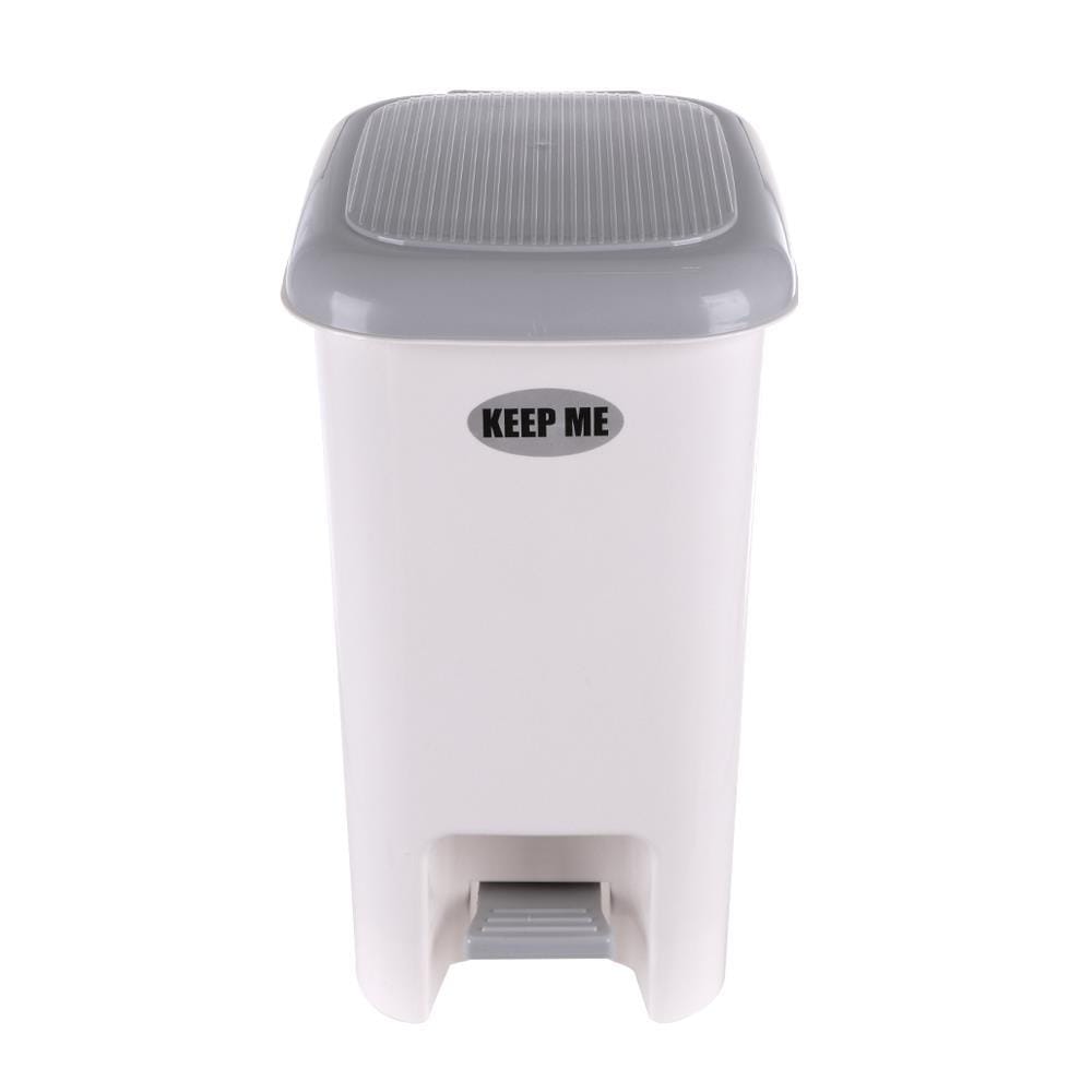 RECTANGULAR PEDAL BIN JCJ 2145 15L WHITE/GREY