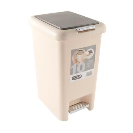 SQUARE DUSTBIN PEDAL ACCO G1830 10L BEIGE