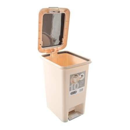 SQUARE DUSTBIN PEDAL ACCO G1830 10L BEIGE