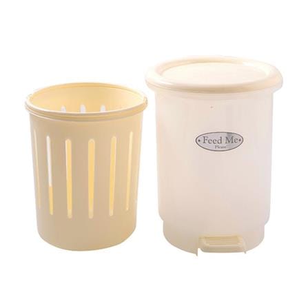 ROUND DUSTBIN PEDAL PIONEER PN69400031 7L WHITE