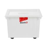 STORAGE BOX WITH WHEELS STACKO FRESHY 28.5L WHITE