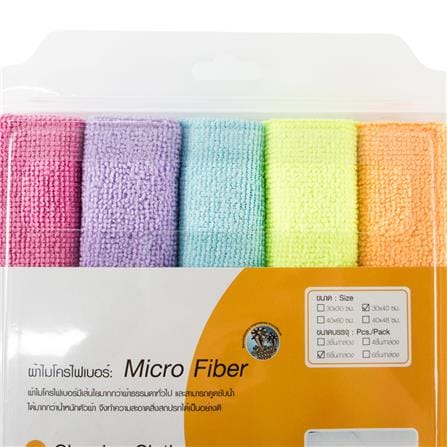 MULTIPURPOSE MICROFIBER CLEANING CLOTH ACCO 30x40cm 5 PCS MULTICOLOR
