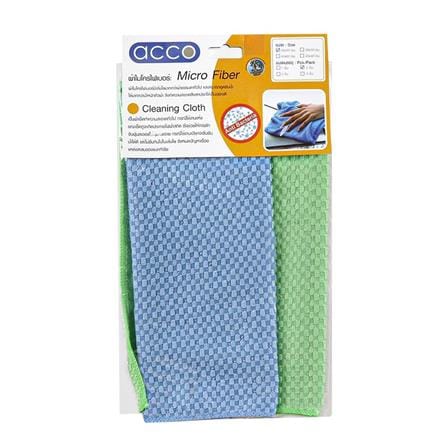 MULTIPURPOSE MICROFIBER CLEANING CLOTH ACCO 30x30cm 2 PCS BLUE/GREEN