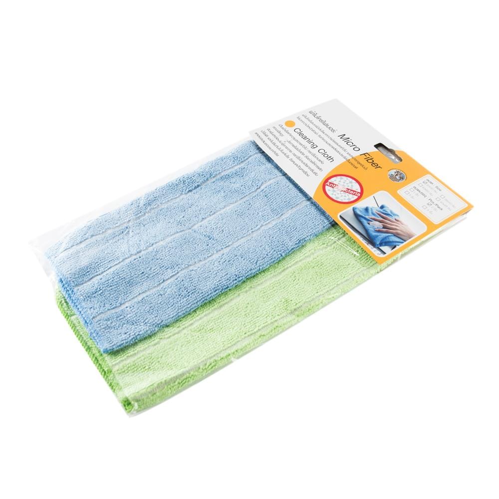 MULTIPURPOSE MICROFIBER CLEANING CLOTH ACCO TERRY I 30X30CM BLUE/GREEN PACK2