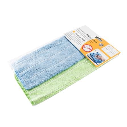 MULTIPURPOSE MICROFIBER CLEANING CLOTH ACCO TERRY I 30X30CM BLUE/GREEN PACK2