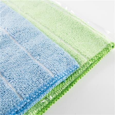 MULTIPURPOSE MICROFIBER CLEANING CLOTH ACCO TERRY I 30X30CM BLUE/GREEN PACK2
