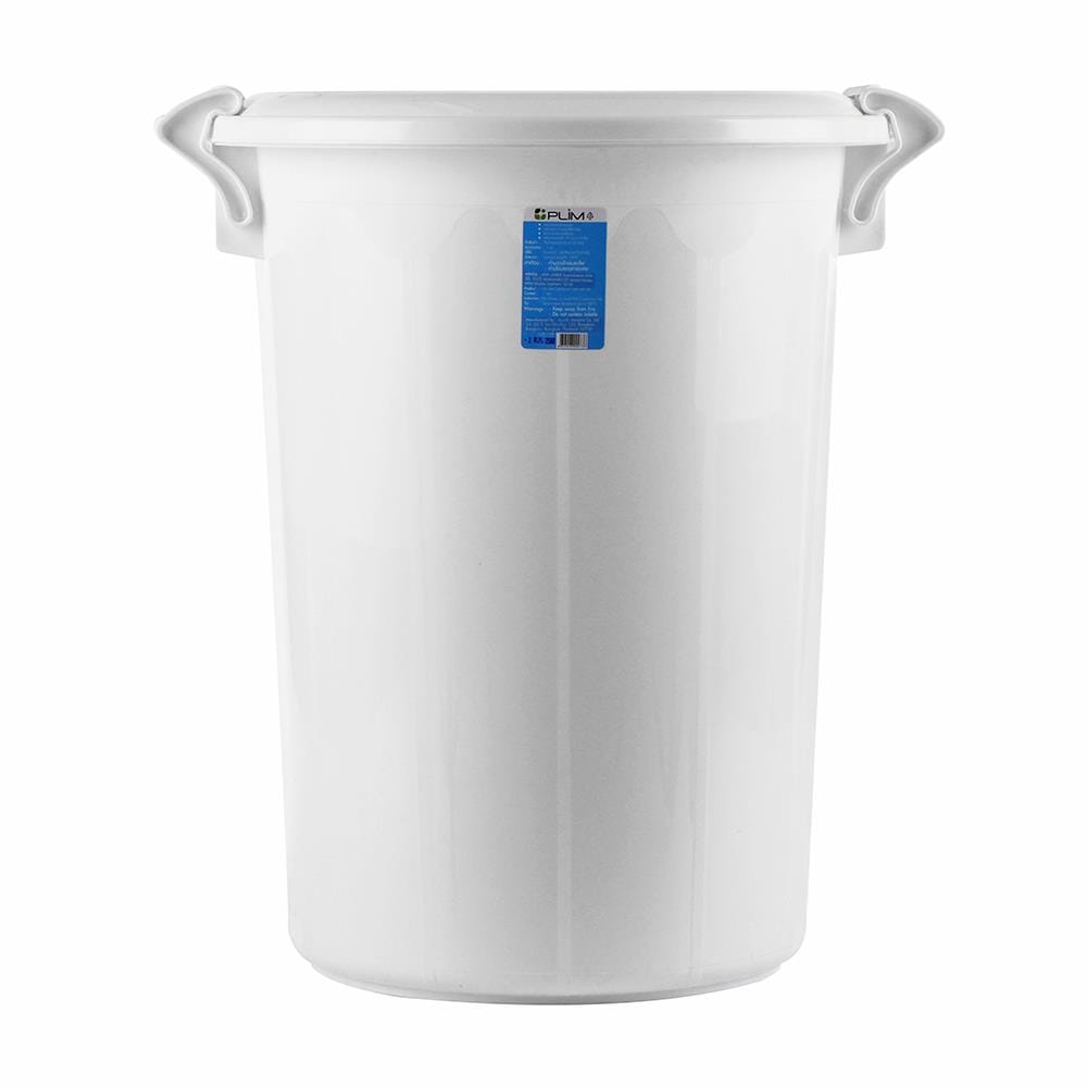 HOMEPRO PLIM BUCKET WITH LID 66L W47.5XD59XH59 CM WHITE