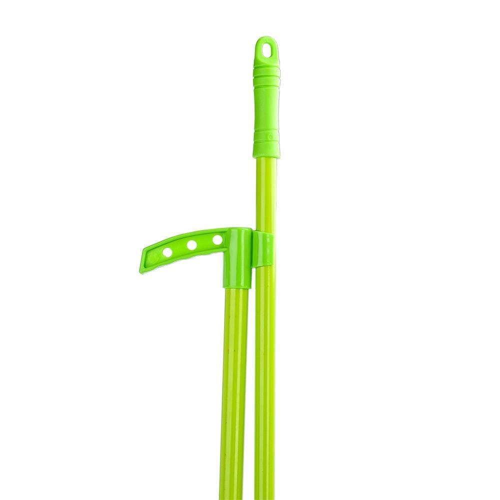 BROOM+DUSTPAN RUBBER EDGE YJ-1849 10" GREEN