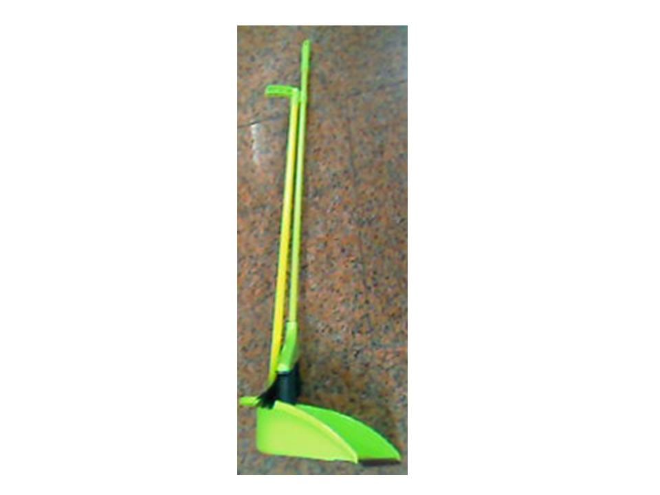 BROOM+DUSTPAN RUBBER EDGE YJ-1849 10" GREEN
