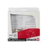 PLASTIC BRACKET STACKO 17.5X17.5CM WHITE
