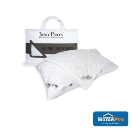 JEAN PERRY 2PCS QUILTED PILLOW PROTECTOR 48CM X 74CM WHITE