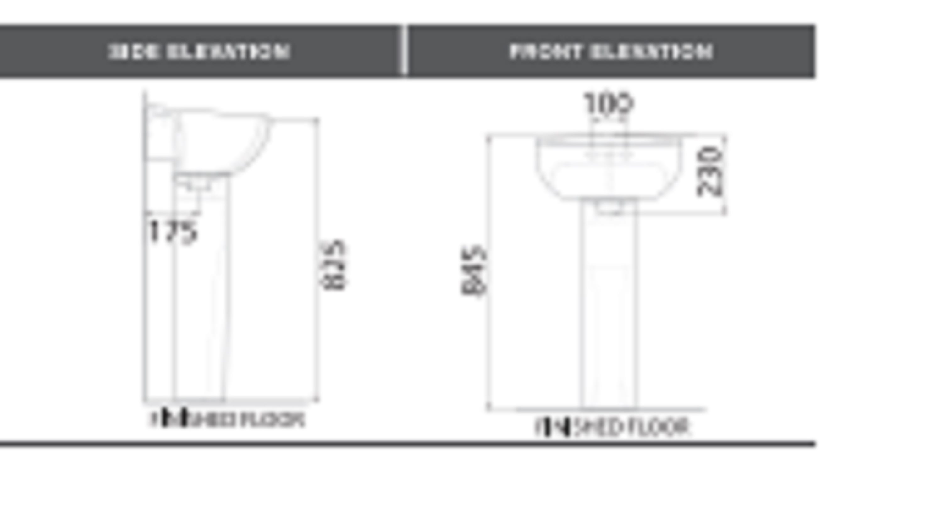 CLAYTAN FULL PEDESTAL LEG  BP 1754M WHITE