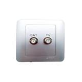 SIMON 2 GANG ASTRO+TV OUTLET 35119S WHITE