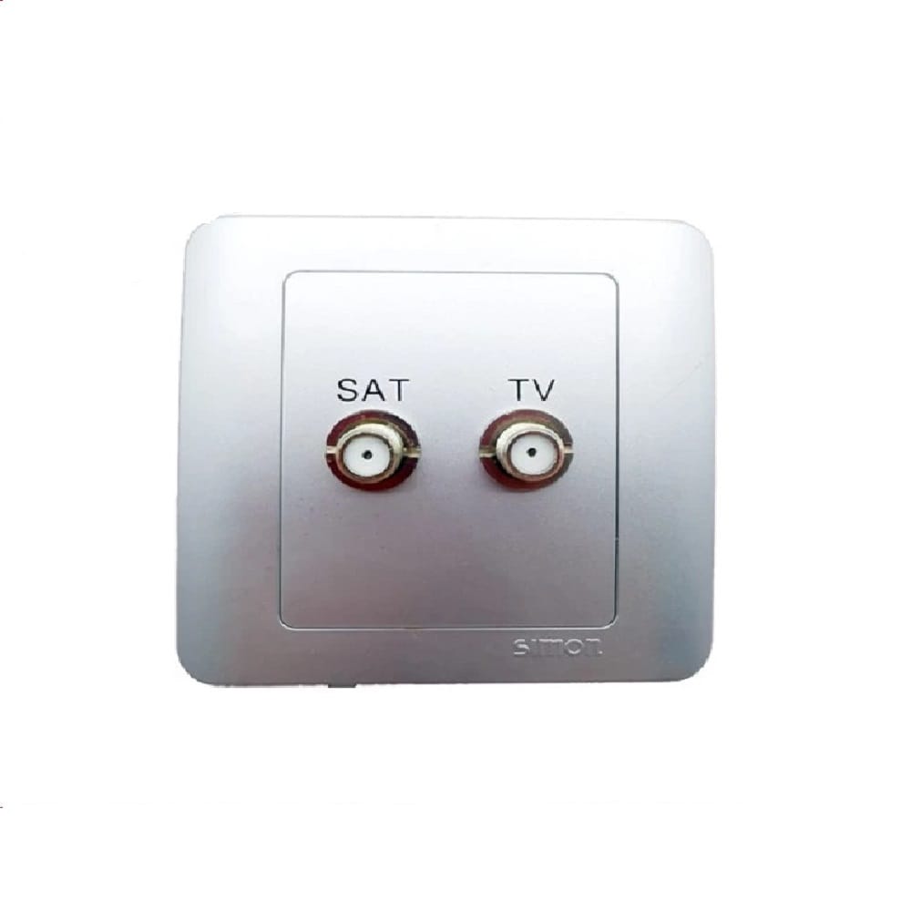 SIMON 2 GANG ASTRO+TV OUTLET 35119S WHITE