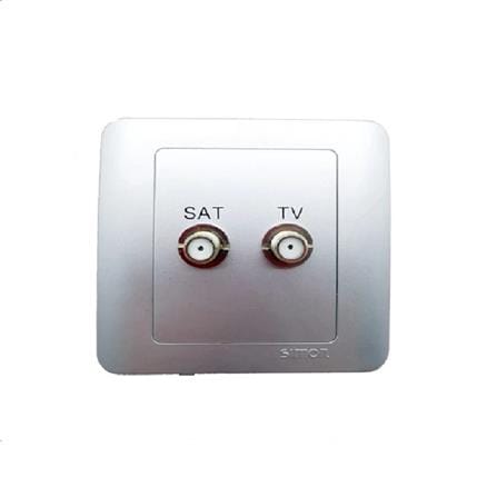 SIMON 2 GANG ASTRO+TV OUTLET 35119S WHITE
