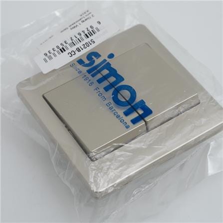 10A 2 GANG 1 WAY SWITCH SIMON 51021B CC CHAMPAGNE