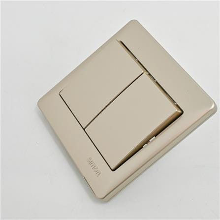 10A 2 GANG 1 WAY SWITCH SIMON 51021B CC CHAMPAGNE