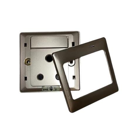 SIMON 15A POWER 1GANG ROUND PIN SWITCHED SOCKET 51582 CHAMPAGNE