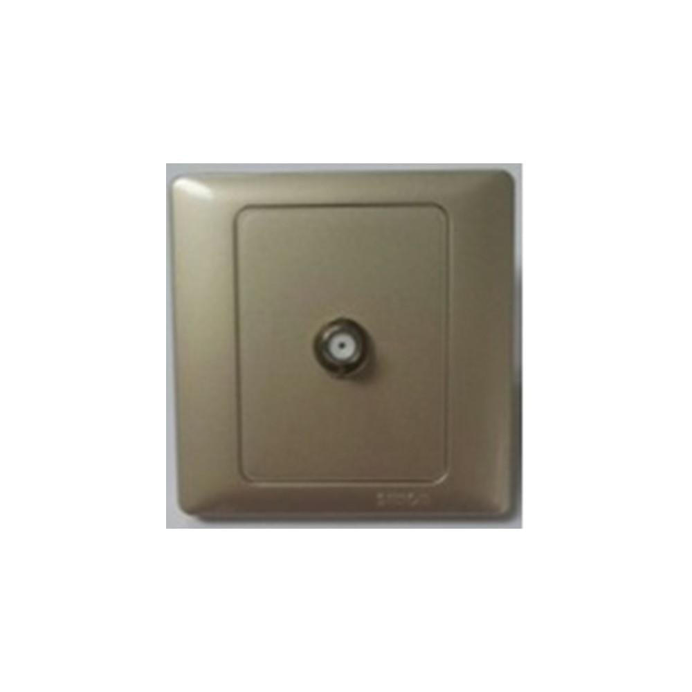 SIMON 1 GANG F-CONNECTOR/ASTRO OUTLET 55114 CHAMPAGNE
