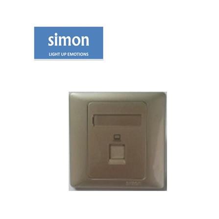 SIMON 1G DATA CAT5E OUTLET RJ45 55218S CHAMPAGNE