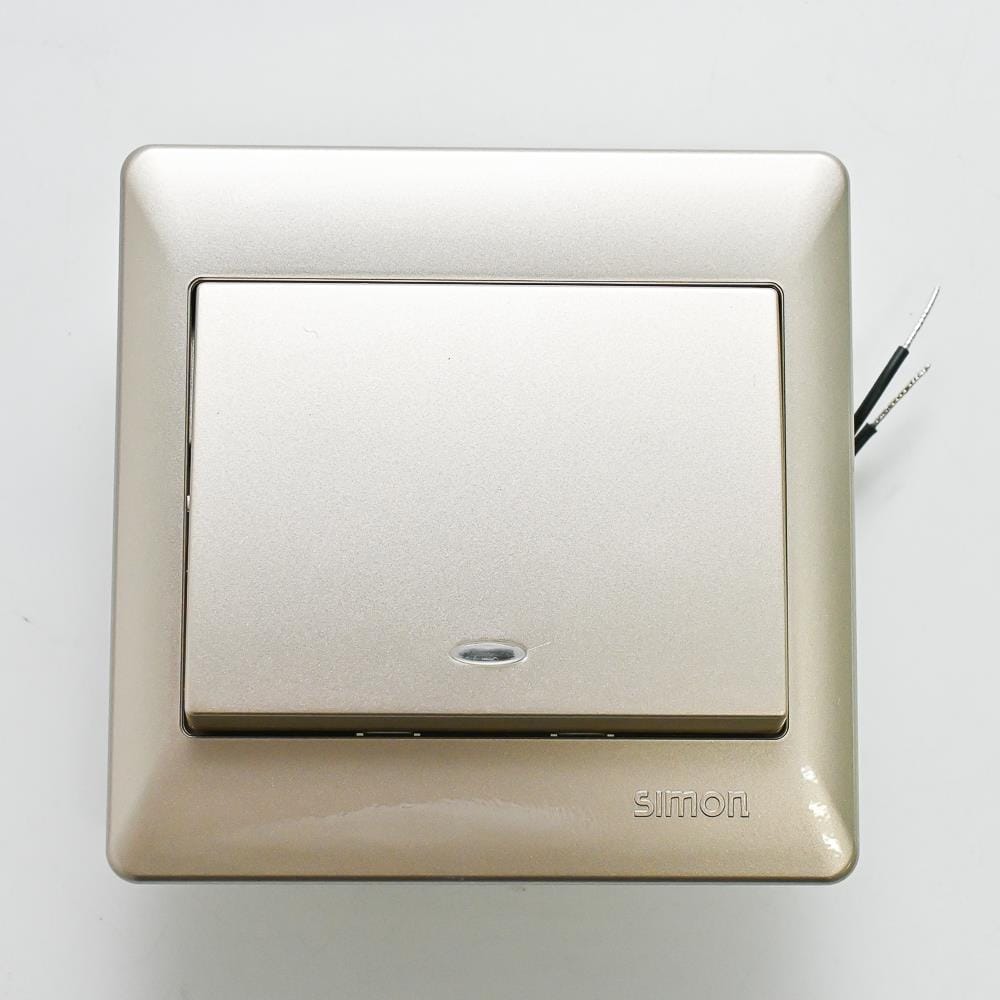 20A 1GANG 1WAY DOUBLE-POLE SWITCH SIMON 52023B CC CHAMPAGNE