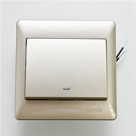 20A 1GANG 1WAY DOUBLE-POLE SWITCH SIMON 52023B CC CHAMPAGNE