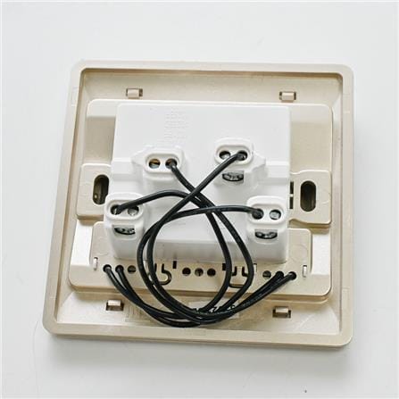 10A 2 GANG 1 WAY SWITCH WITH LED SIMON 51021BLD CC CHAMPAGNE