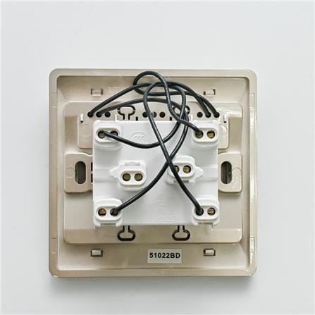 10A 2G 2W SWITCH WITH LED SIMON 51022BLD CC CHAMPAGNE