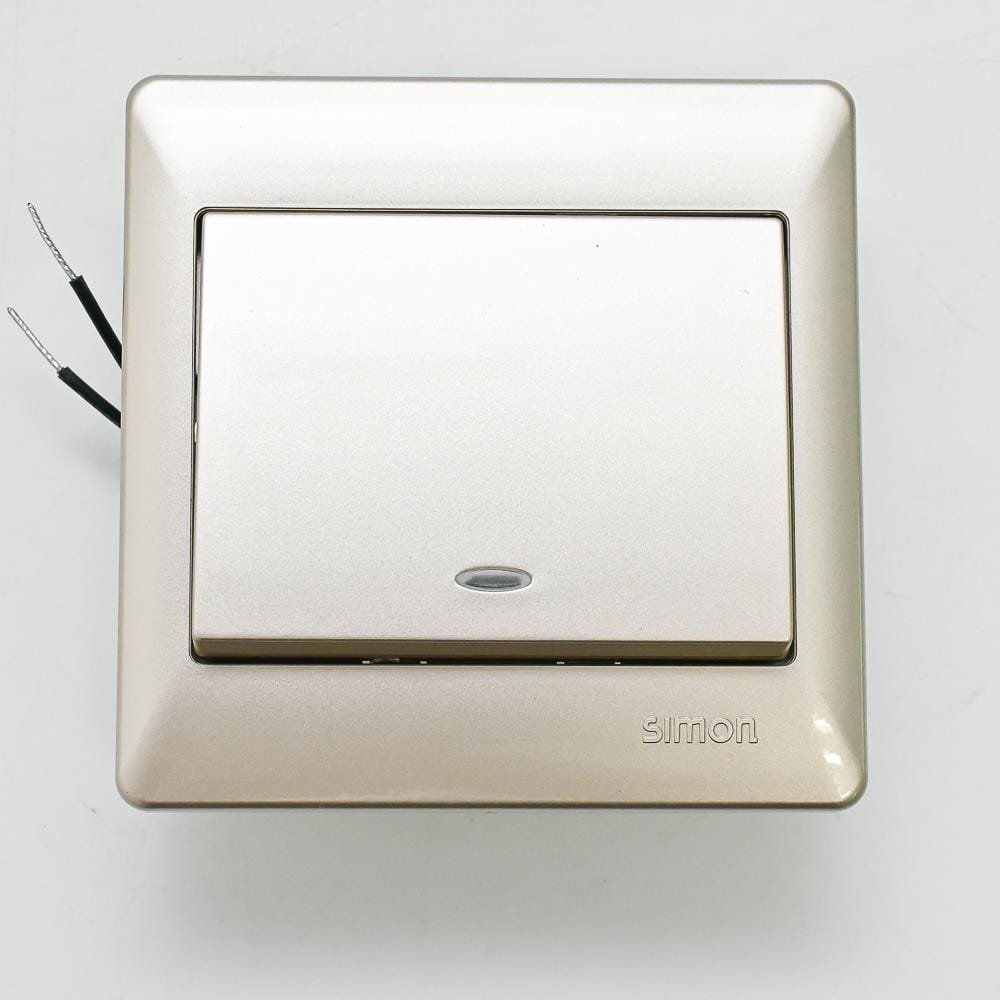 20A 1GANG 1WAY DOUBLE-POLE SWITCH WITH LED SIMON 52023BLD CC CHAMPAGNE