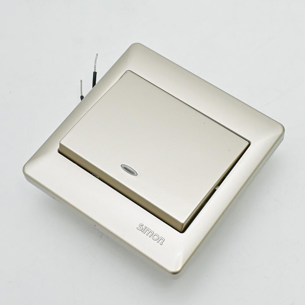 20A 1GANG 1WAY DOUBLE-POLE SWITCH WITH LED SIMON 52023BLD CC CHAMPAGNE