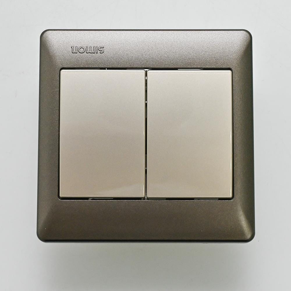 10A 2 GANG 1 WAY SWITCH SIMON 51021B CM