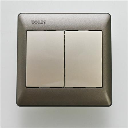 10A 2 GANG 1 WAY SWITCH SIMON 51021B CM