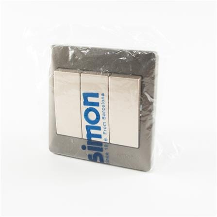 10A 3 GANG 1 WAY SWITCH SIMON 51031B CM