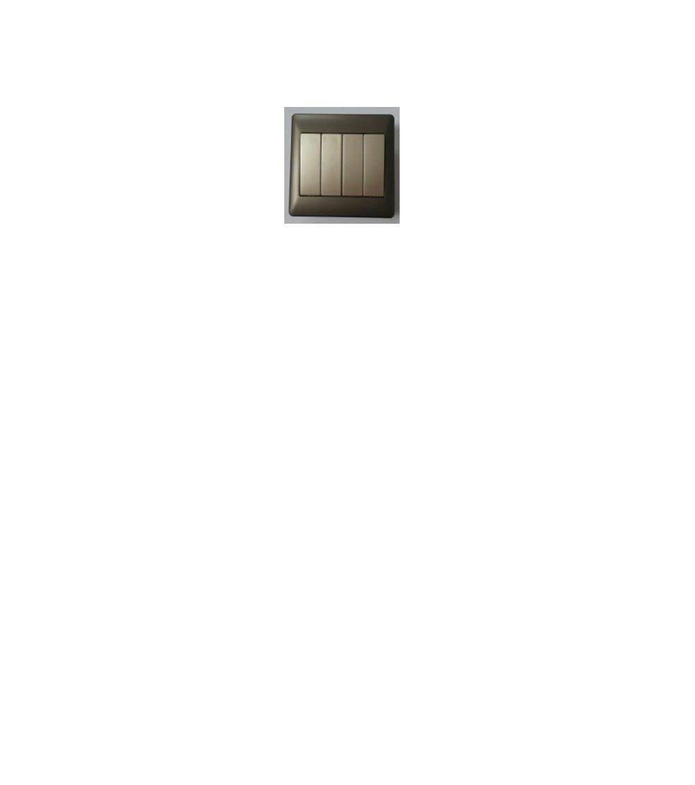 SIMON SWITCH 10A 4 GANG 1 WAY 51041B CHAMPAGNE MATTBLACK
