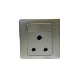 SIMON 15A 1 GANG ROUND PIN SOCKET 51582 CHAMPAGNE MATTBLACK