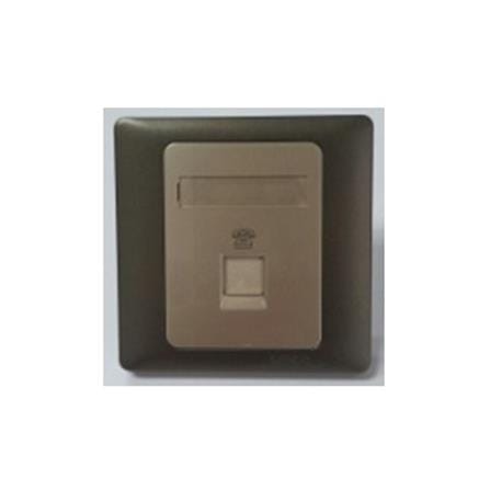 SIMON  1 GANG TELEPHONE OUTLET 55214 CHAMPAGNE MATTE BLACK