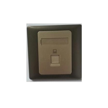 SIMON 1 GANG DATA CAT5E OUTLET RJ45 55218S CHAMPAGNE MATTE BLACK