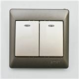 10A 2GANG 1WAY SWITCH WITH LED SIMON 51021BLD CM