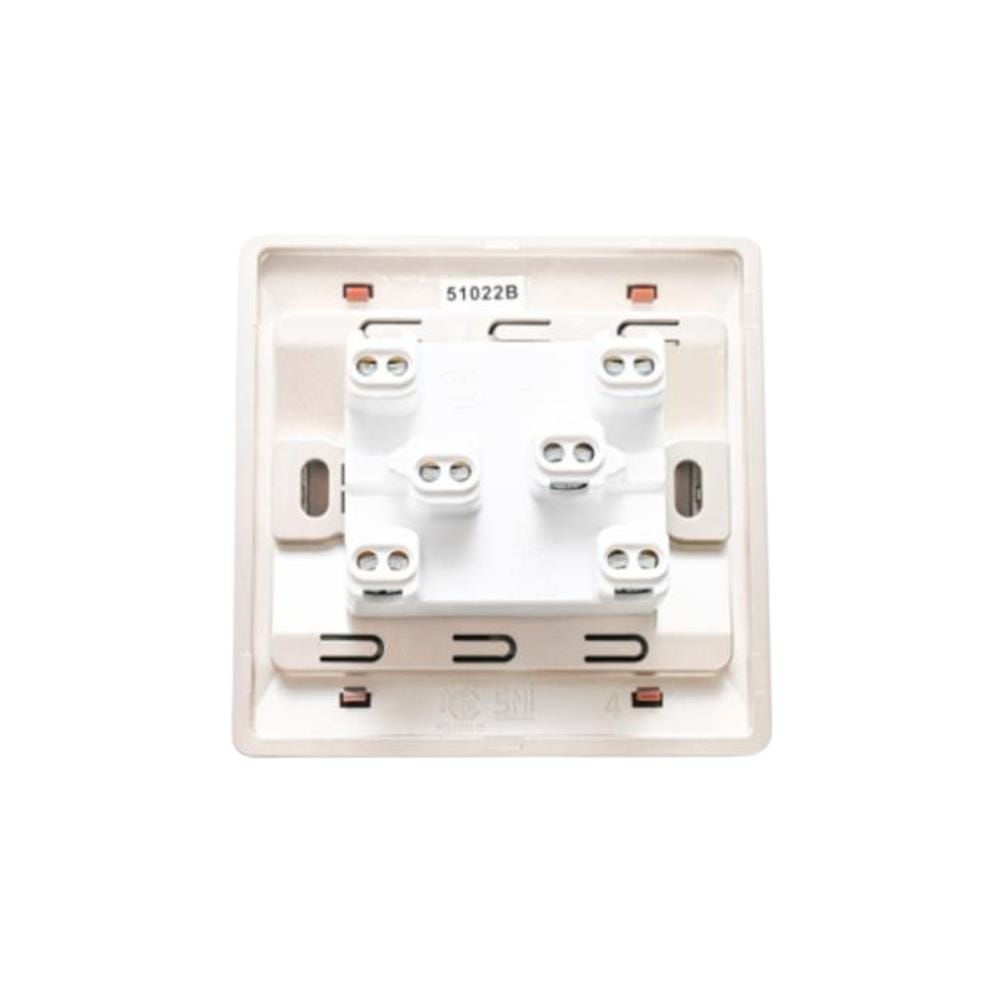 SIMON SWITCH WITH LED 10A 2GANG 2WAY DOBLE POLE 51022B CHAMPAGNE MATTBLACK