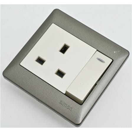 13A 1 GANG PIN SOCKET WITH LED 51382BLD-CM SIMON