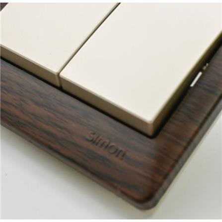 10A 2 GANG 1 WAY SWITCH SIMON 51021B CN CHAMPAGNE WALNUT